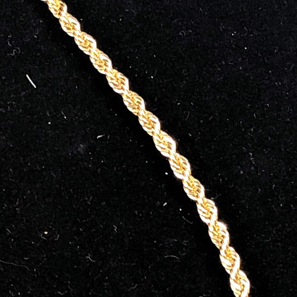 20” unisex Diamond-cut 14KT Gold layered chain - Picture 3 of 5